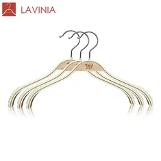 Vezan les, laminirani leseni obešalniki za oblačila za plašče, srajce, obleke